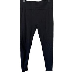 Nordstrom Black Seamless Ribbed High Rise Leggings Womens Small